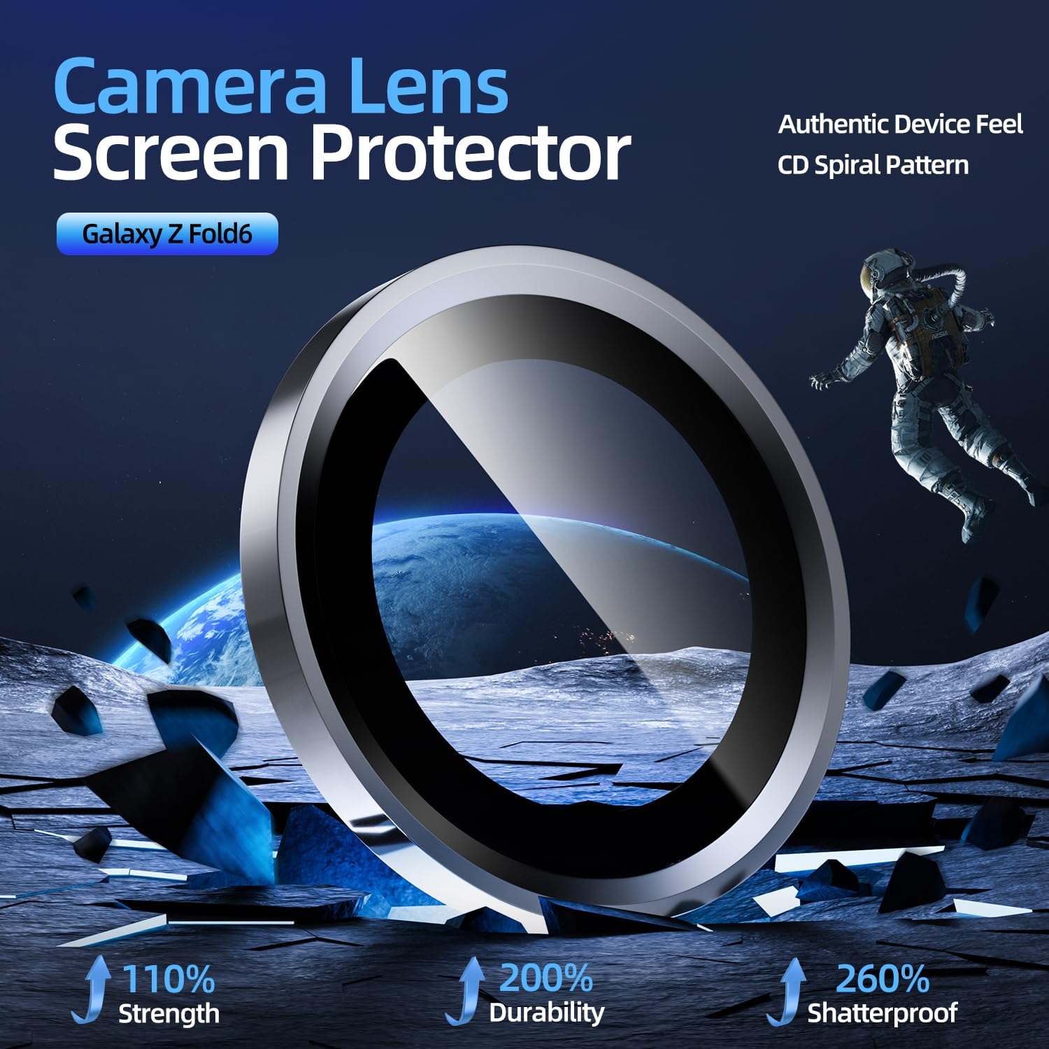 Samsung Z Fold 6 Eagle Eye AR+AF Camera Lens Protector [Silver]