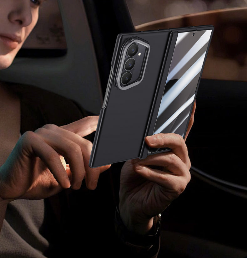 Samsung Galaxy Z Fold 7 Magnetic Skin-Feel Case - Hinge Shield & Lens Ring Stand [Sage Green]