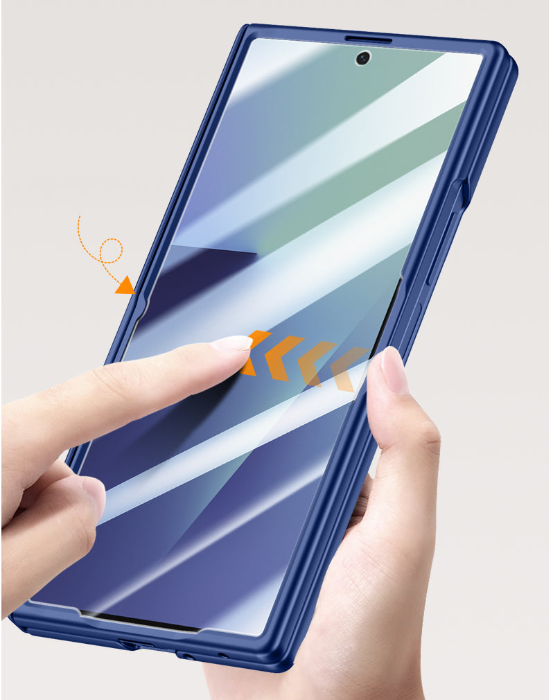 Samsung Galaxy Z Fold 7 Magnetic Skin-Feel Case - Hinge Shield & Lens Ring Stand [Sage Green]