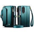 Galaxy Z Fold 8 CaseMe Crossbody Wallet Case with Strap, Card Slots & Zipper Pocket [Teal] - Teal