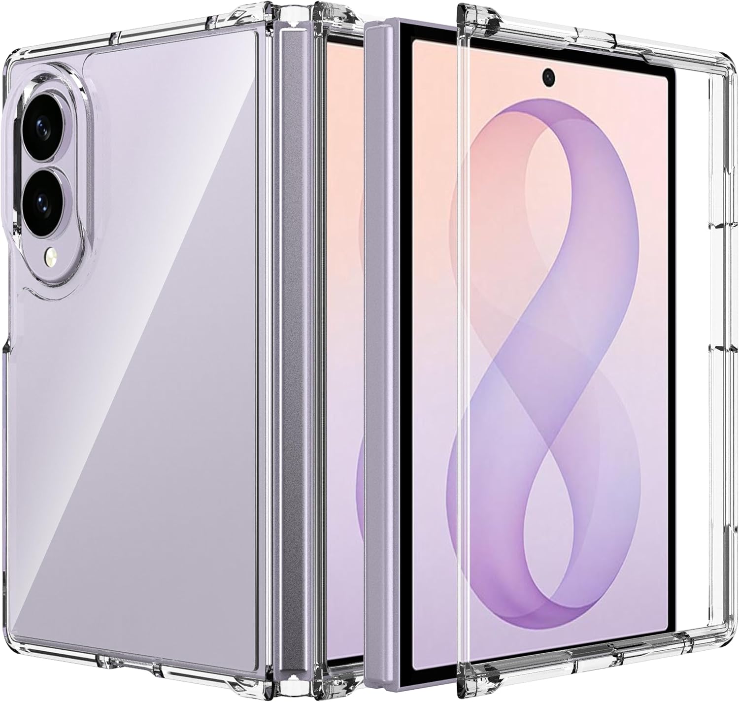 Galaxy Z Fold 8 Clear Crystal Hard PC Case – Ultra Slim Transparent Shell