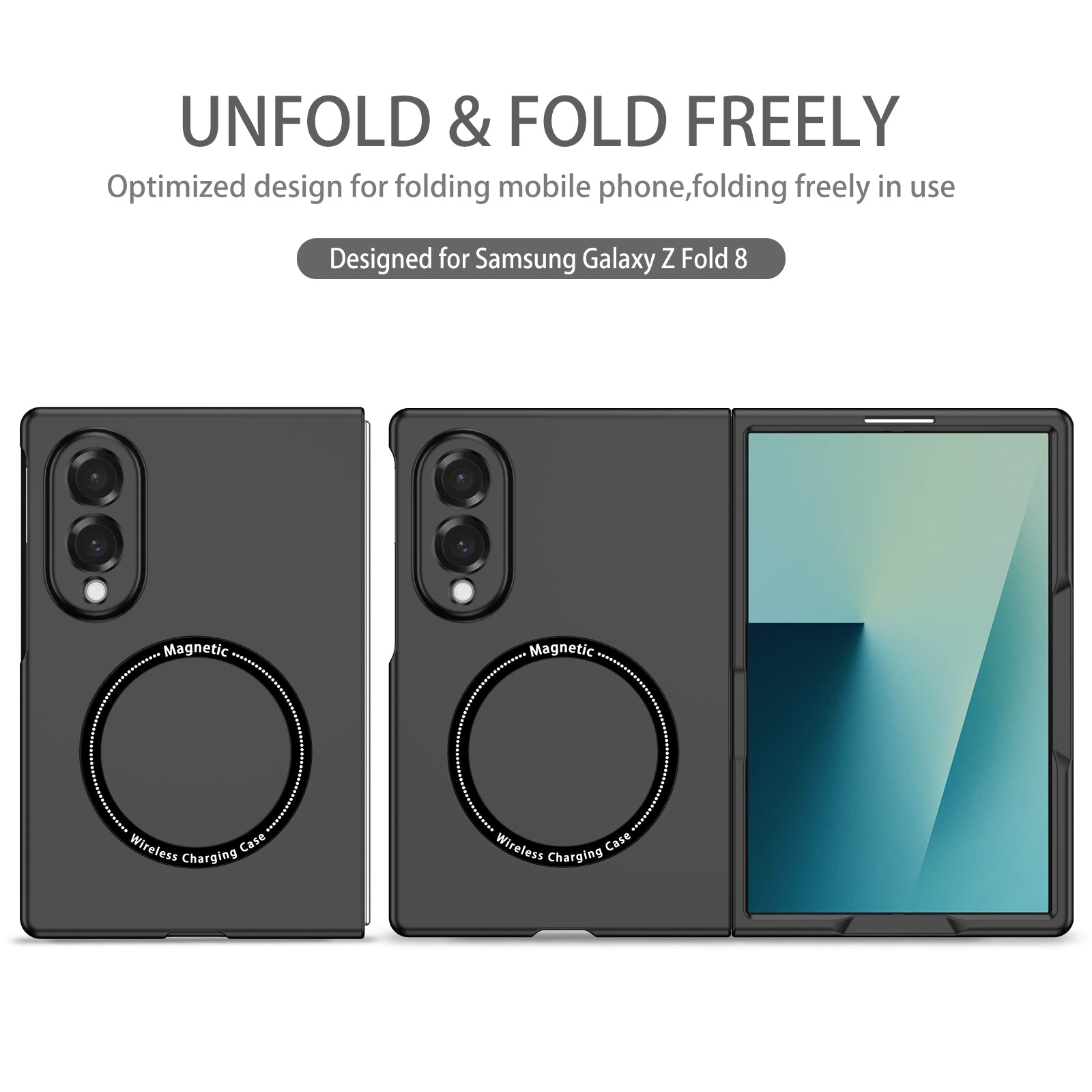 Samsung Galaxy Z Fold 8 Magnetic Ring Case [Black]