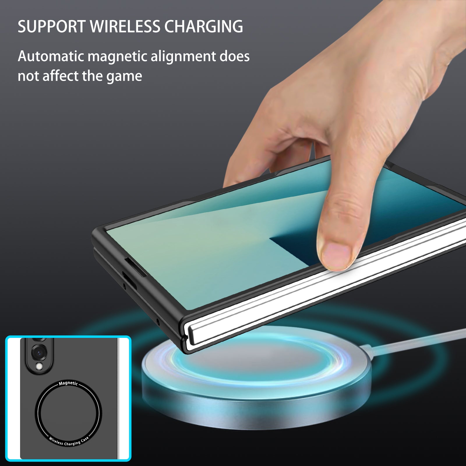 Samsung Galaxy Z Fold 8 Magnetic Ring Case [Black]