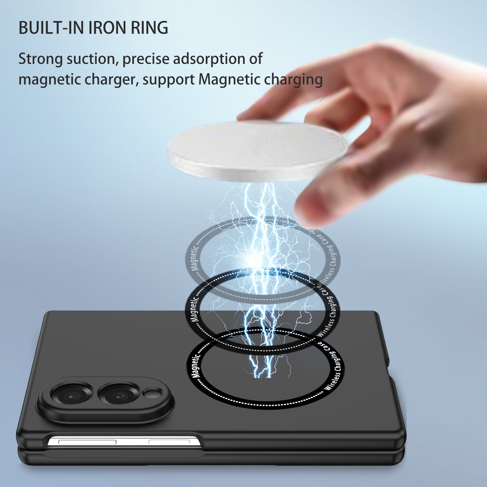 Samsung Galaxy Z Fold 8 Magnetic Ring Case [Black]
