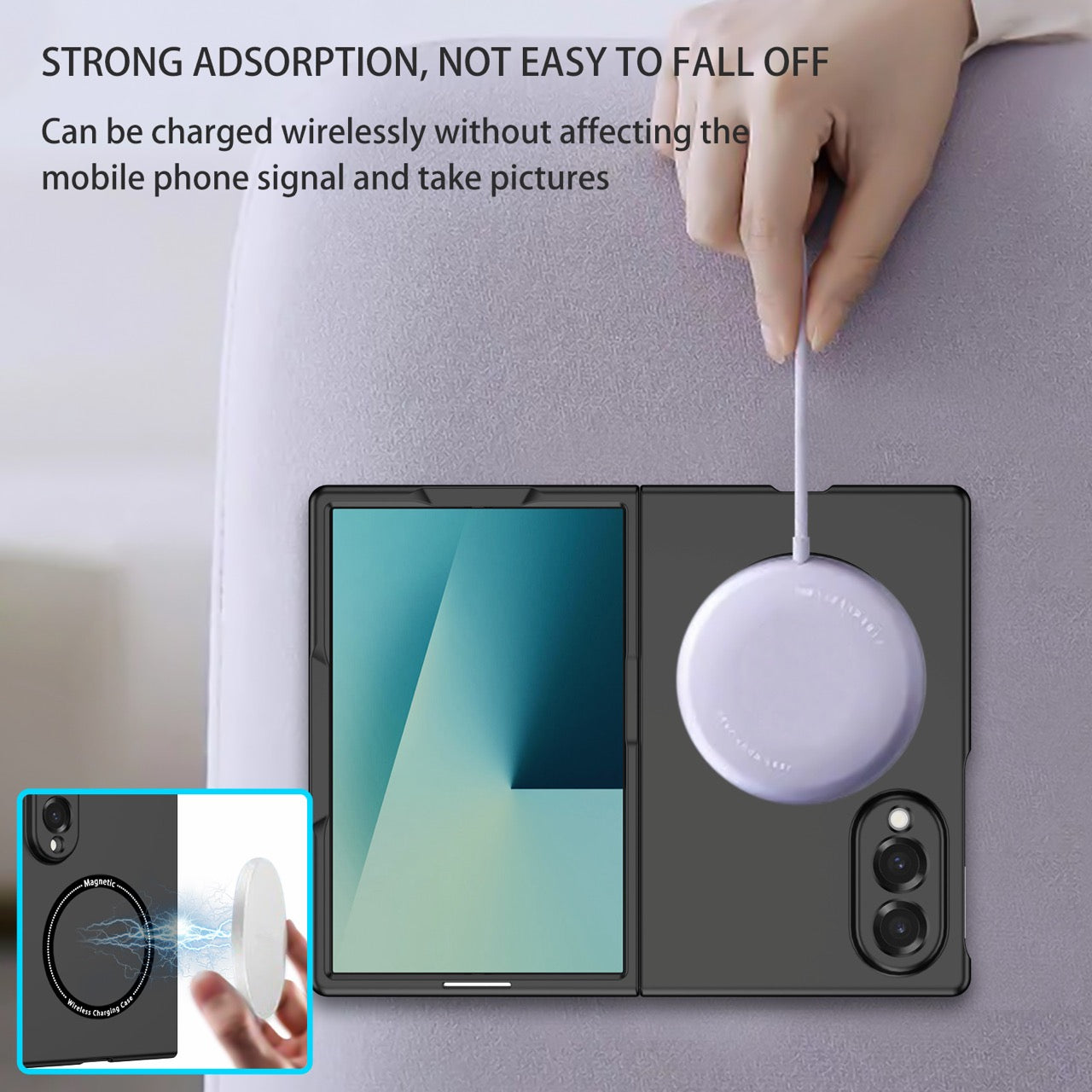 Samsung Galaxy Z Fold 8 Magnetic Ring Case [Black]