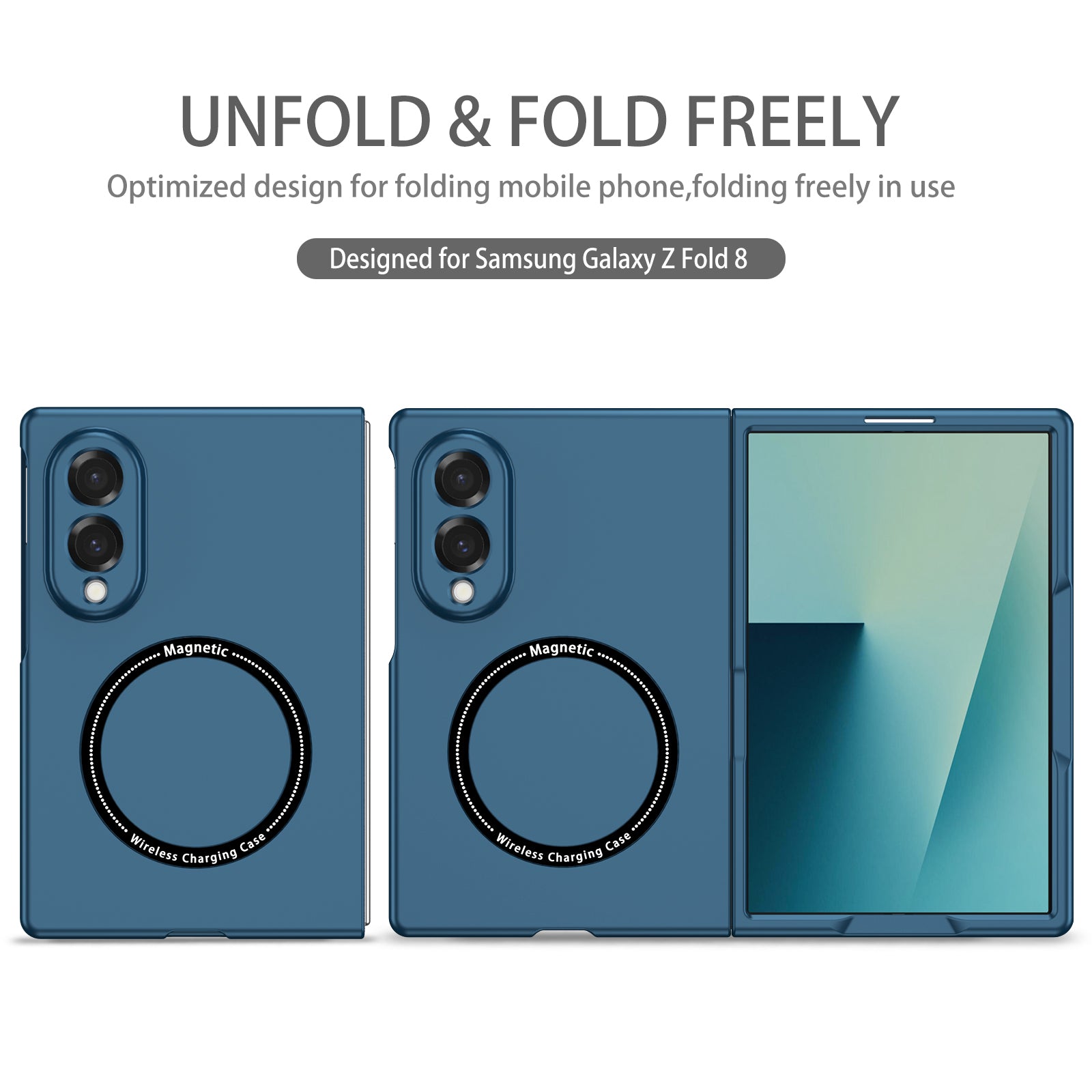 Samsung Galaxy Z Fold 8 Magnetic Ring Case [Navy]