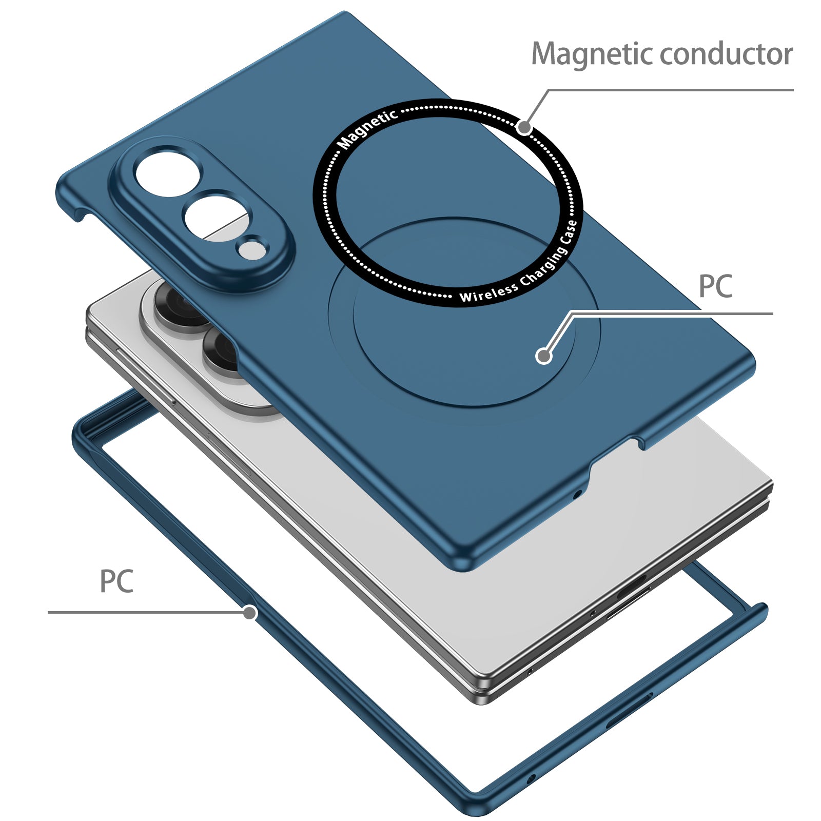 Samsung Galaxy Z Fold 8 Magnetic Ring Case [Navy]