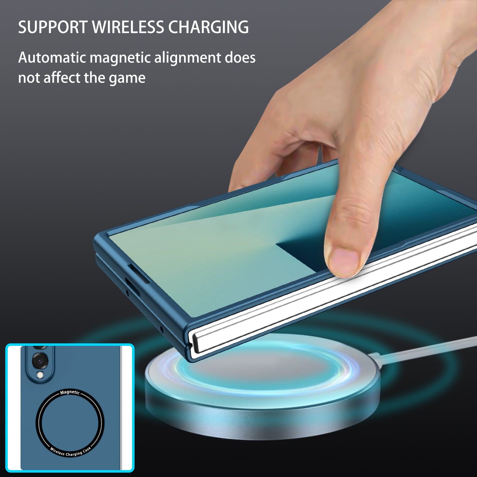 Samsung Galaxy Z Fold 8 Magnetic Ring Case [Navy]