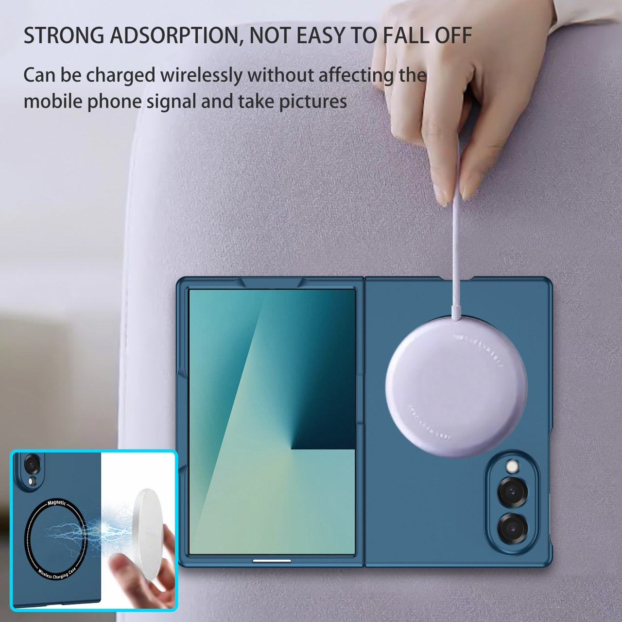 Samsung Galaxy Z Fold 8 Magnetic Ring Case [Navy]