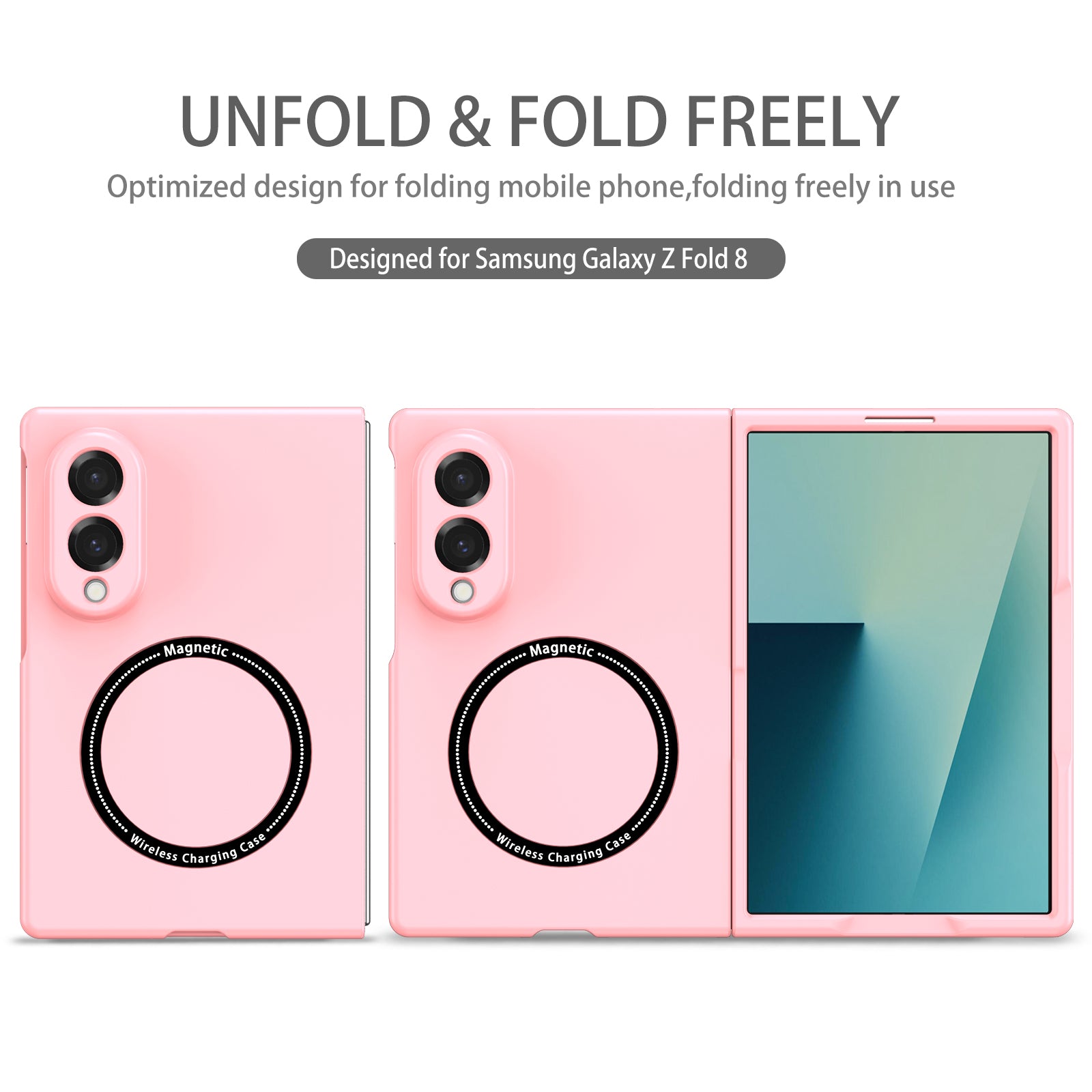 Samsung Galaxy Z Fold 8 Magnetic Ring Case [Pink]