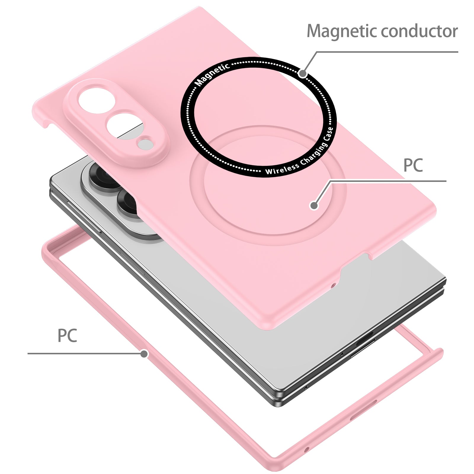 Samsung Galaxy Z Fold 8 Magnetic Ring Case [Pink]