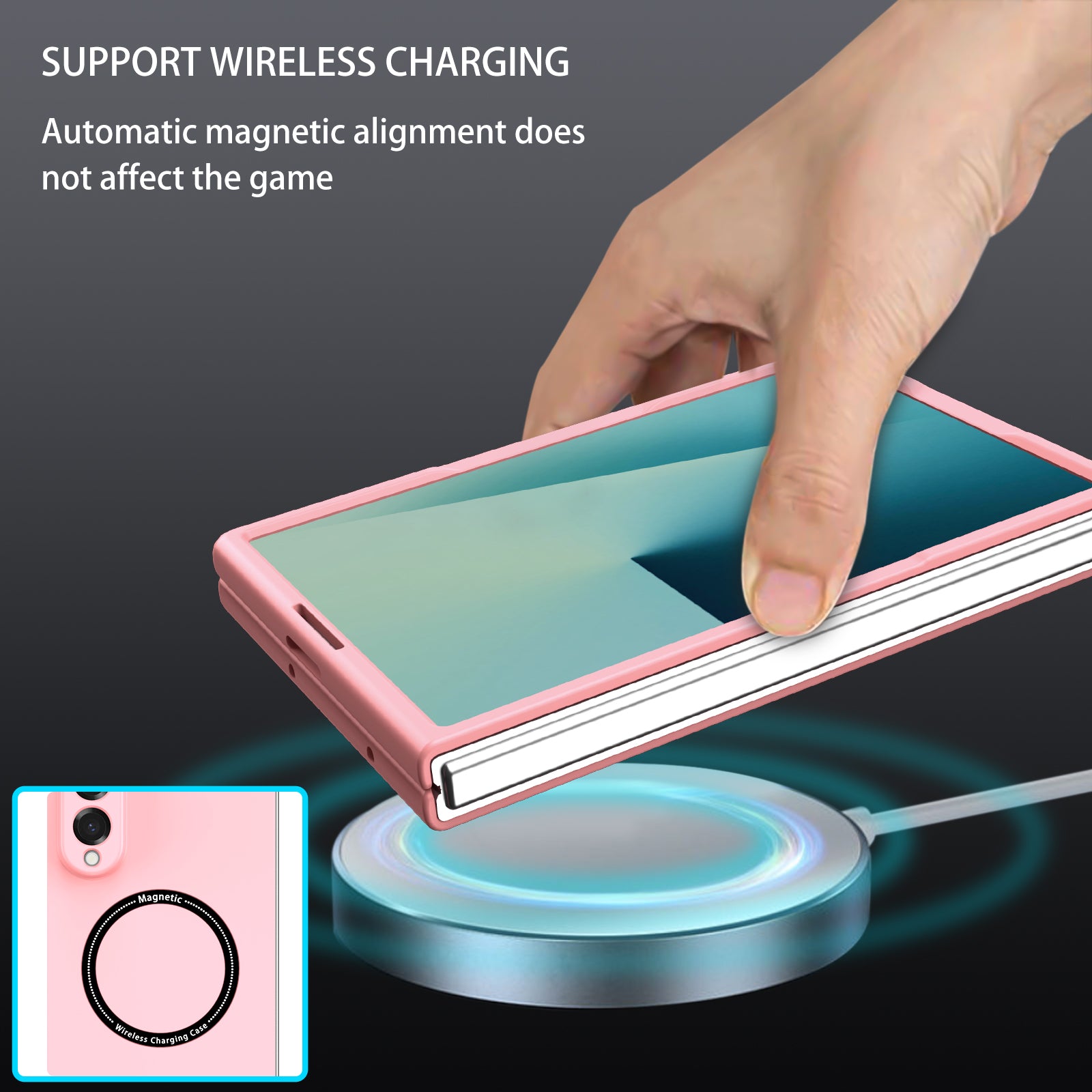 Samsung Galaxy Z Fold 8 Magnetic Ring Case [Pink]