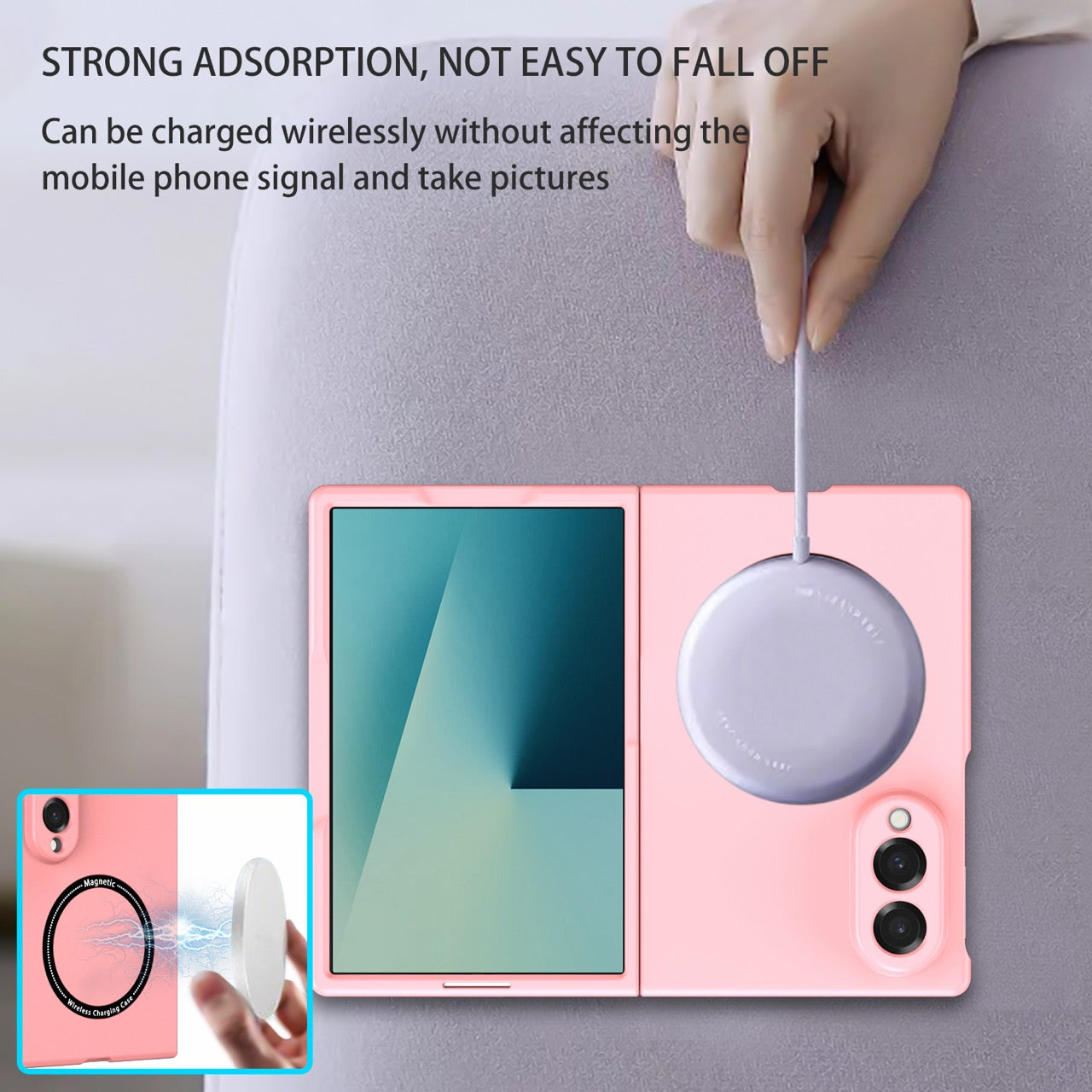 Samsung Galaxy Z Fold 8 Magnetic Ring Case [Pink]