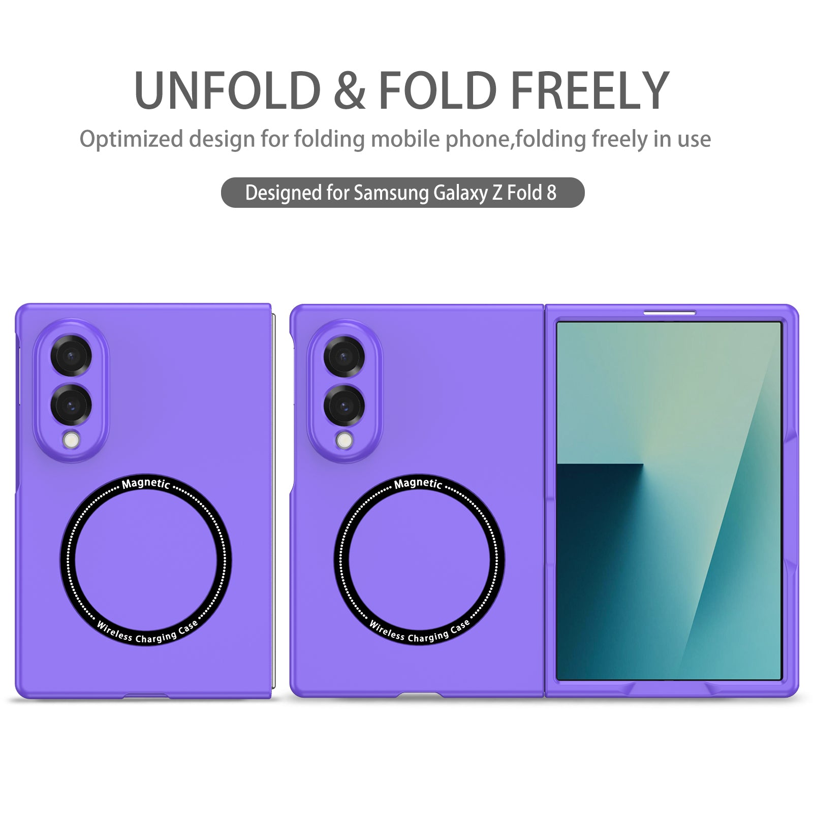Samsung Galaxy Z Fold 8 Magnetic Ring Case [Purple]