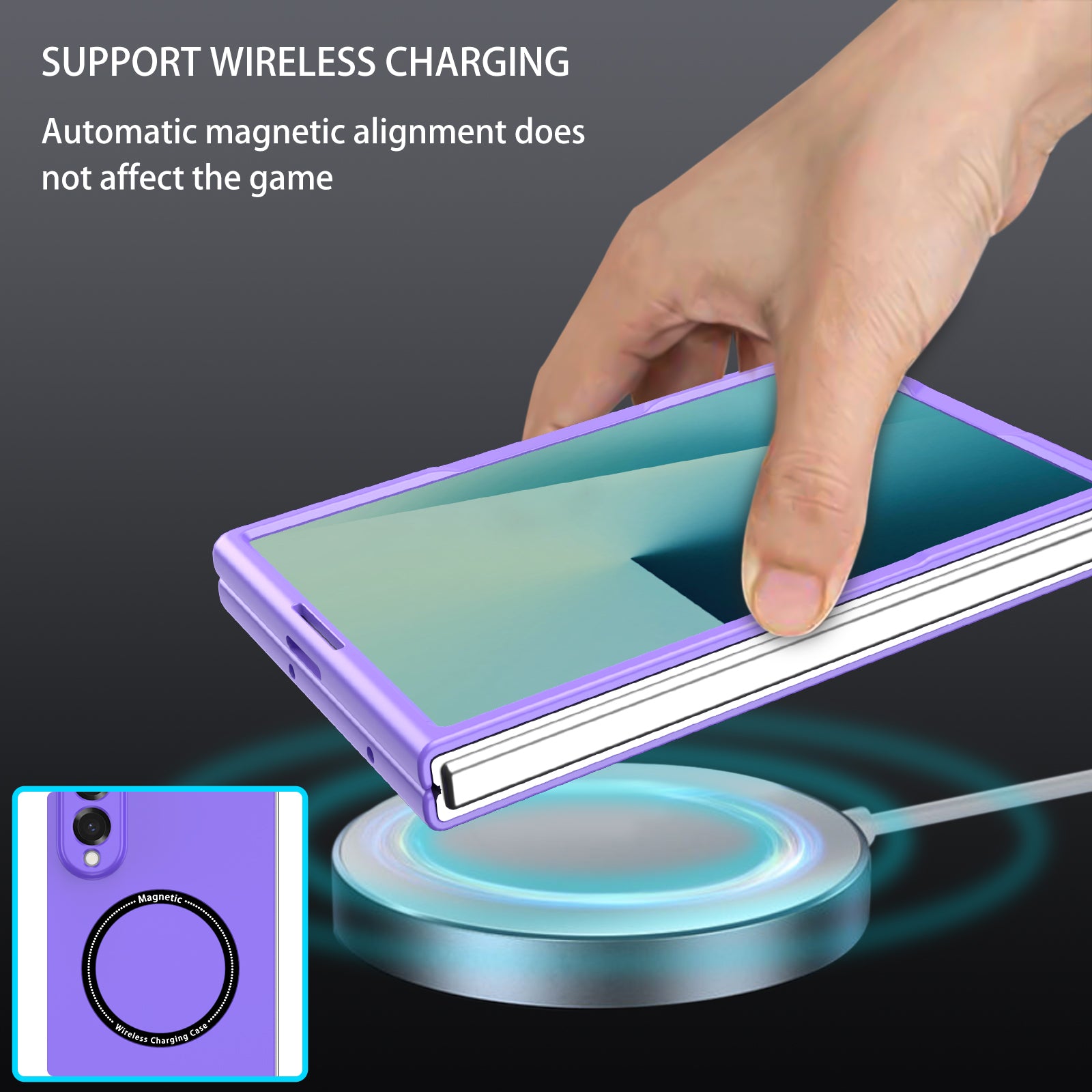 Samsung Galaxy Z Fold 8 Magnetic Ring Case [Purple]