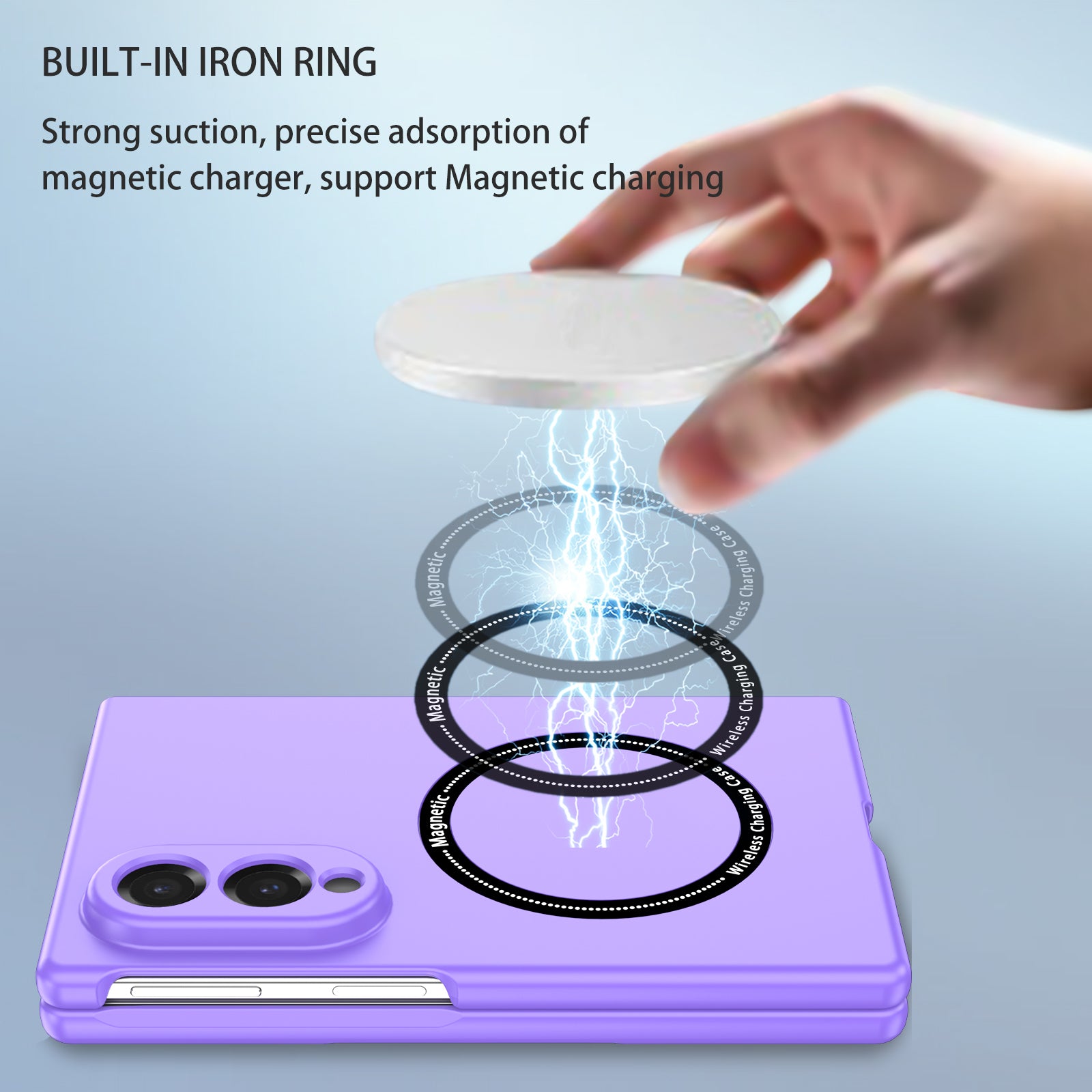 Samsung Galaxy Z Fold 8 Magnetic Ring Case [Purple]