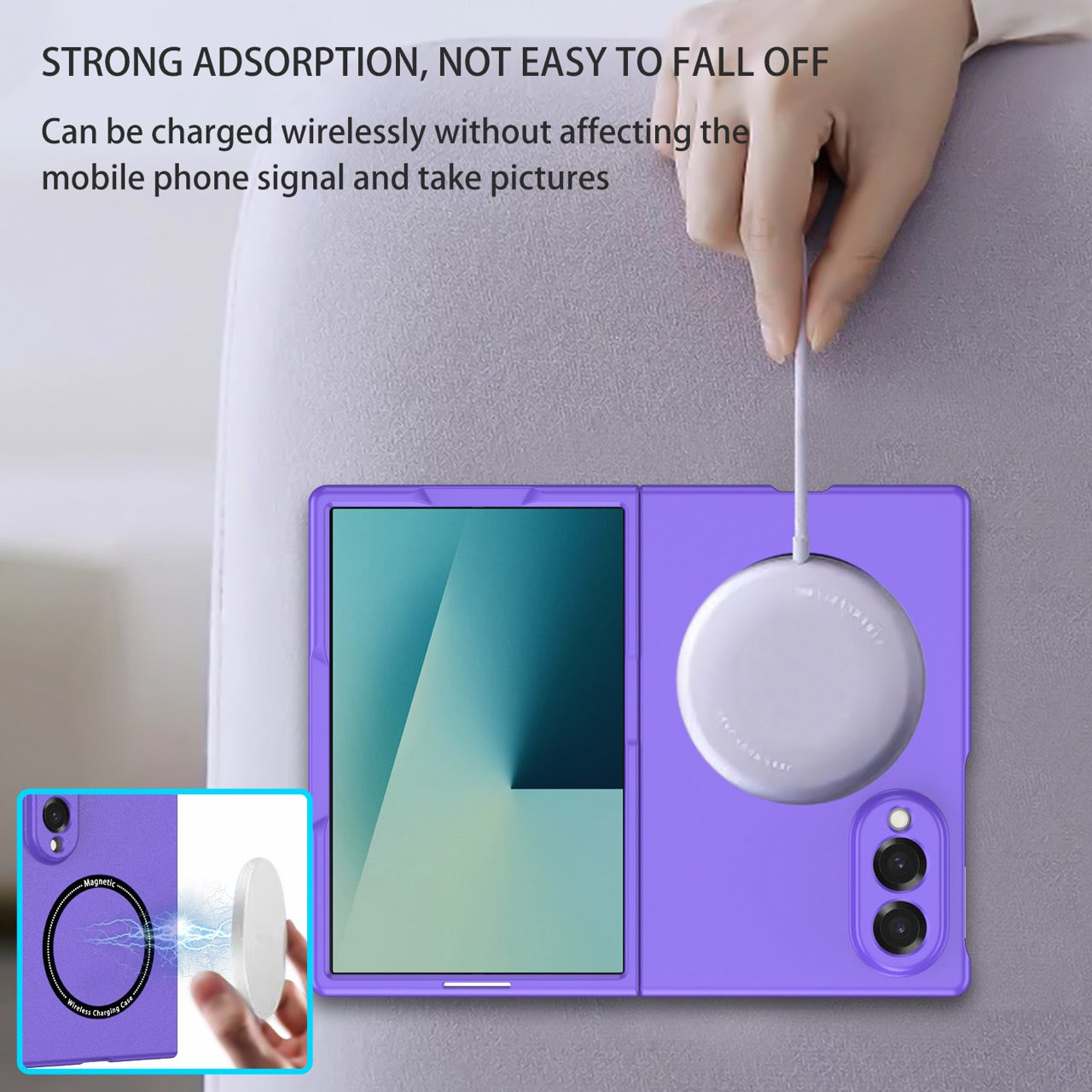 Samsung Galaxy Z Fold 8 Magnetic Ring Case [Purple]