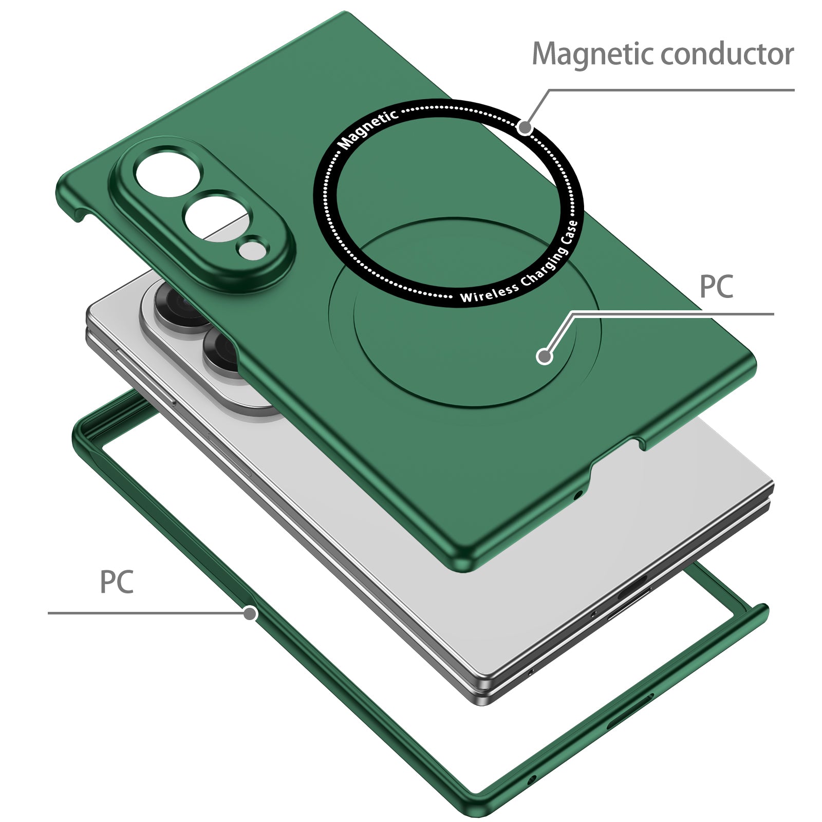 Samsung Galaxy Z Fold 8 Magnetic Ring Case [Teal]