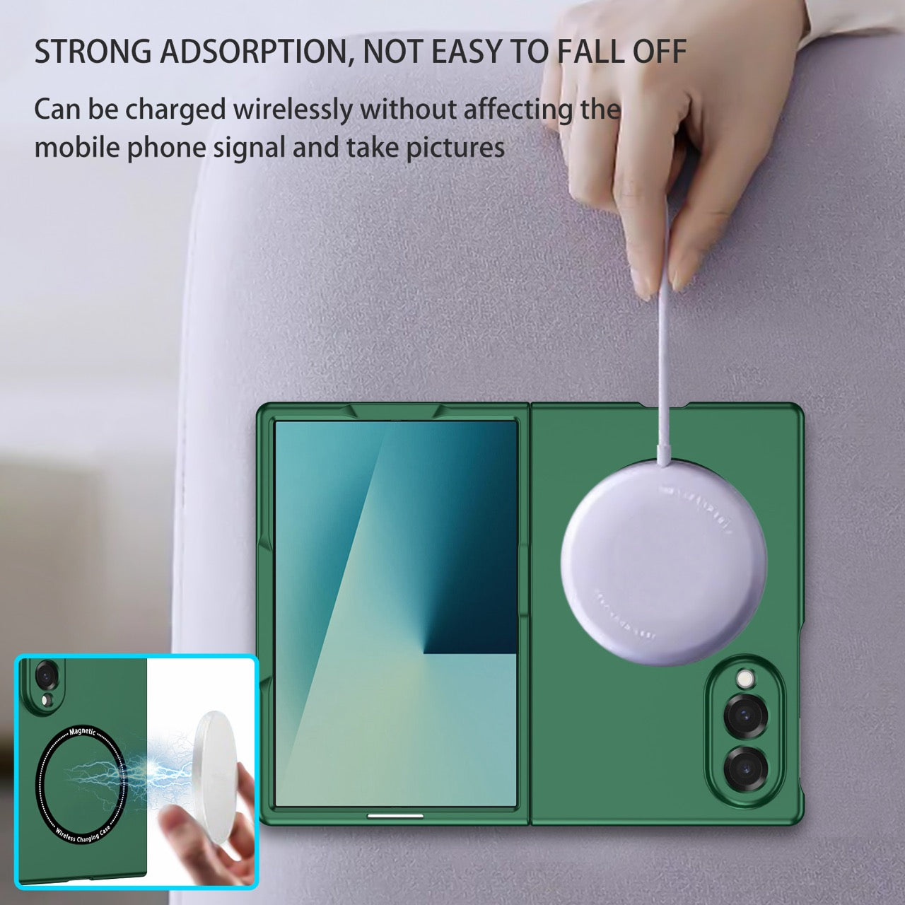 Samsung Galaxy Z Fold 8 Magnetic Ring Case [Teal]