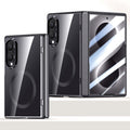 Samsung Galaxy Z Fold 8 Clear MagSafe Hinge Case with Built-in Tempered Glass [Black] - Black