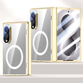 Samsung Galaxy Z Fold 8 Clear MagSafe Hinge Case with Built-in Tempered Glass [Gold] - Gold