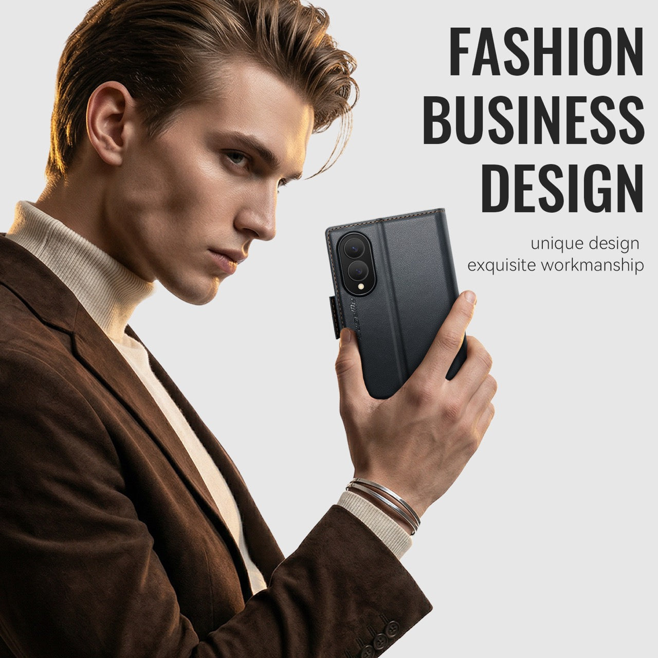 Samsung Galaxy Z Fold 8 CaseMe Retro Wallet Case [Black]