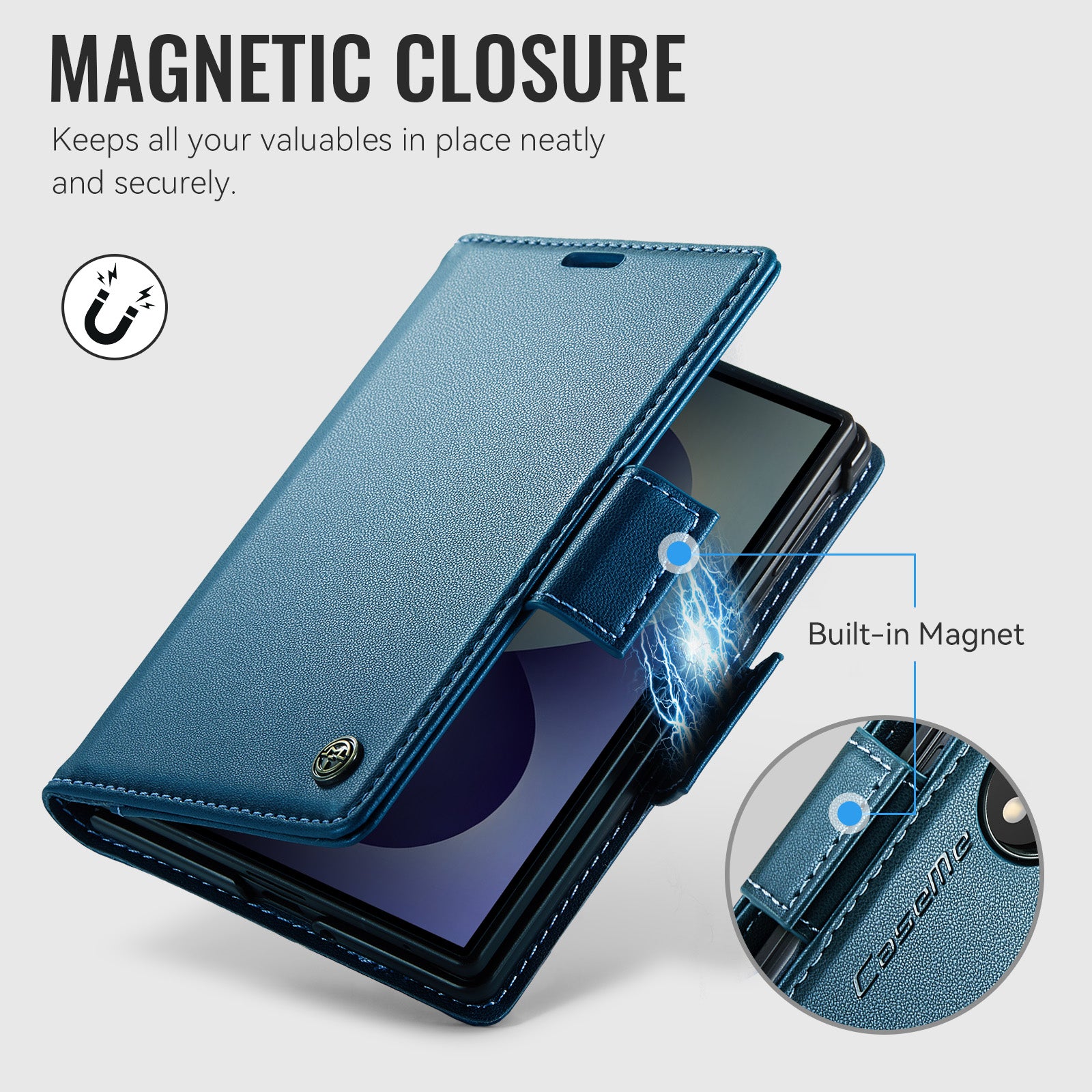 Samsung Galaxy Z Fold 8 CaseMe Retro Wallet Case [Navy]