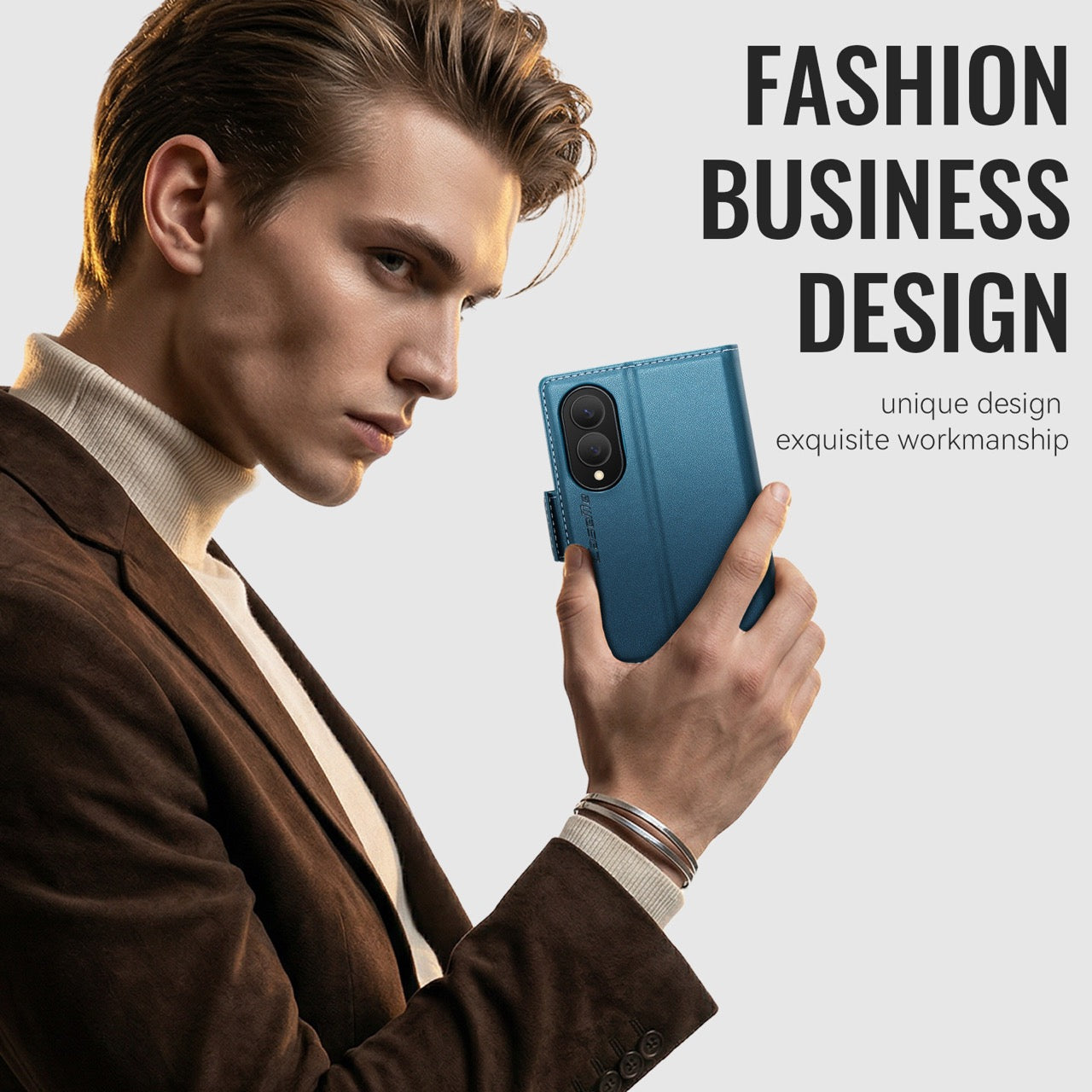 Samsung Galaxy Z Fold 8 CaseMe Retro Wallet Case [Navy]