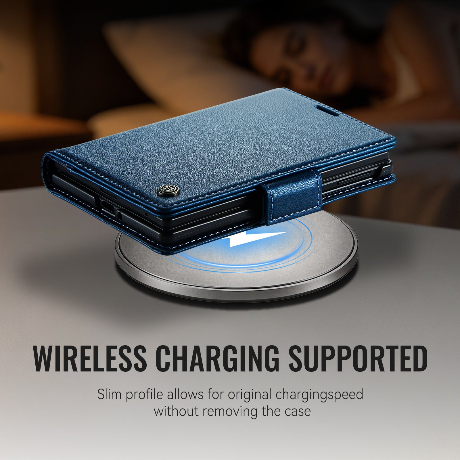 Samsung Galaxy Z Fold 8 CaseMe Retro Wallet Case [Navy]