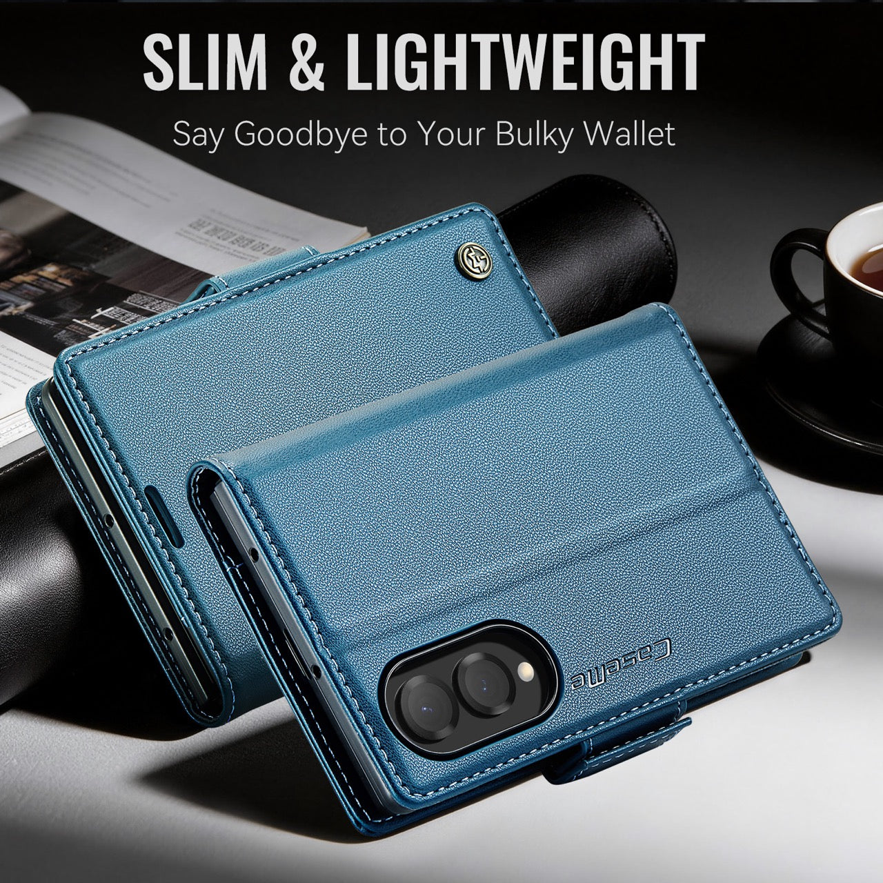 Samsung Galaxy Z Fold 8 CaseMe Retro Wallet Case [Navy]