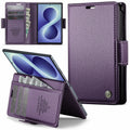 Samsung Galaxy Z Fold 8 CaseMe Retro Wallet Case [Purple] - Purple