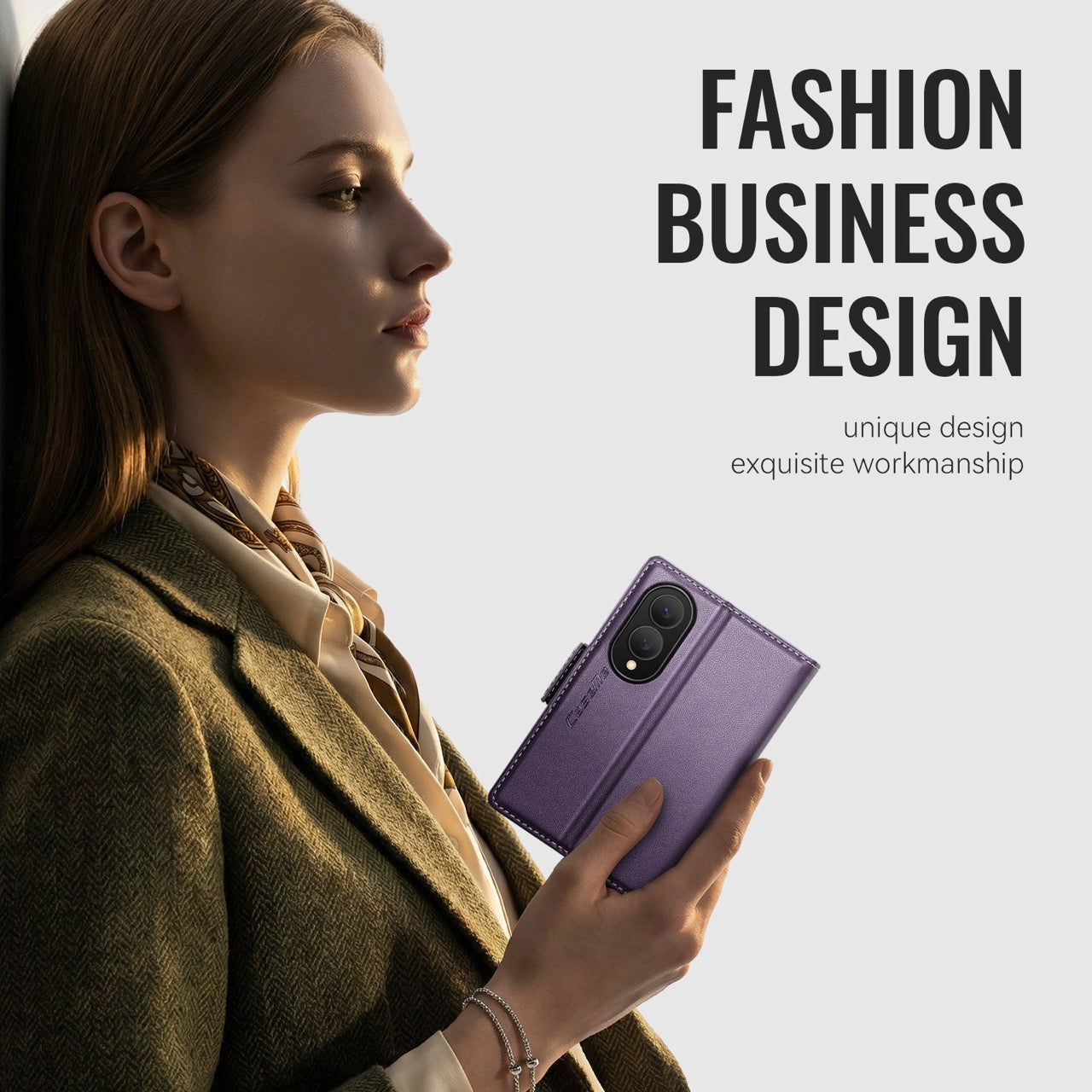 Samsung Galaxy Z Fold 8 CaseMe Retro Wallet Case [Purple]
