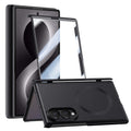 Samsung Galaxy Z Fold 8 Magnetic Skin-Feel Case - Hinge Shield with Built-in Glass [Black] - Black