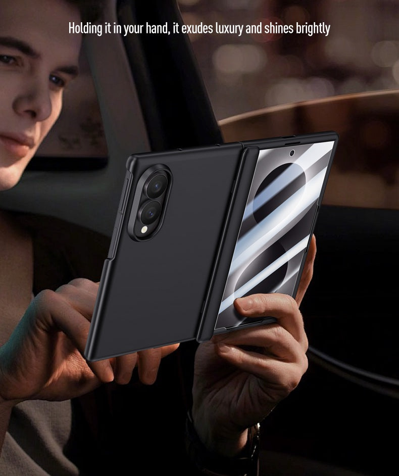 Samsung Galaxy Z Fold 8 Magnetic Skin-Feel Case - Hinge Shield with Built-in Glass [Black]