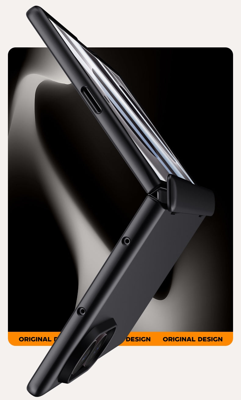Samsung Galaxy Z Fold 8 Magnetic Skin-Feel Case - Hinge Shield with Built-in Glass [Black]