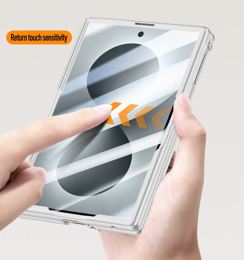 Samsung Galaxy Z Fold 8 Magnetic Skin-Feel Case - Hinge Shield with Built-in Glass [Black]