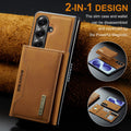 Samsung Galaxy Z Fold 8 Ultra DG.MING Detachable Wallet Leather Case [Brown] - Brown