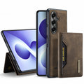 Samsung Galaxy Z Fold 8 Ultra DG.MING Detachable Wallet Leather Case [Coffee] - Coffee