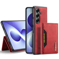Samsung Galaxy Z Fold 8 Ultra DG.MING Detachable Wallet Leather Case [Red] - Red