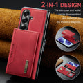 Samsung Galaxy Z Fold 8 Ultra DG.MING Detachable Wallet Leather Case [Red] - Red