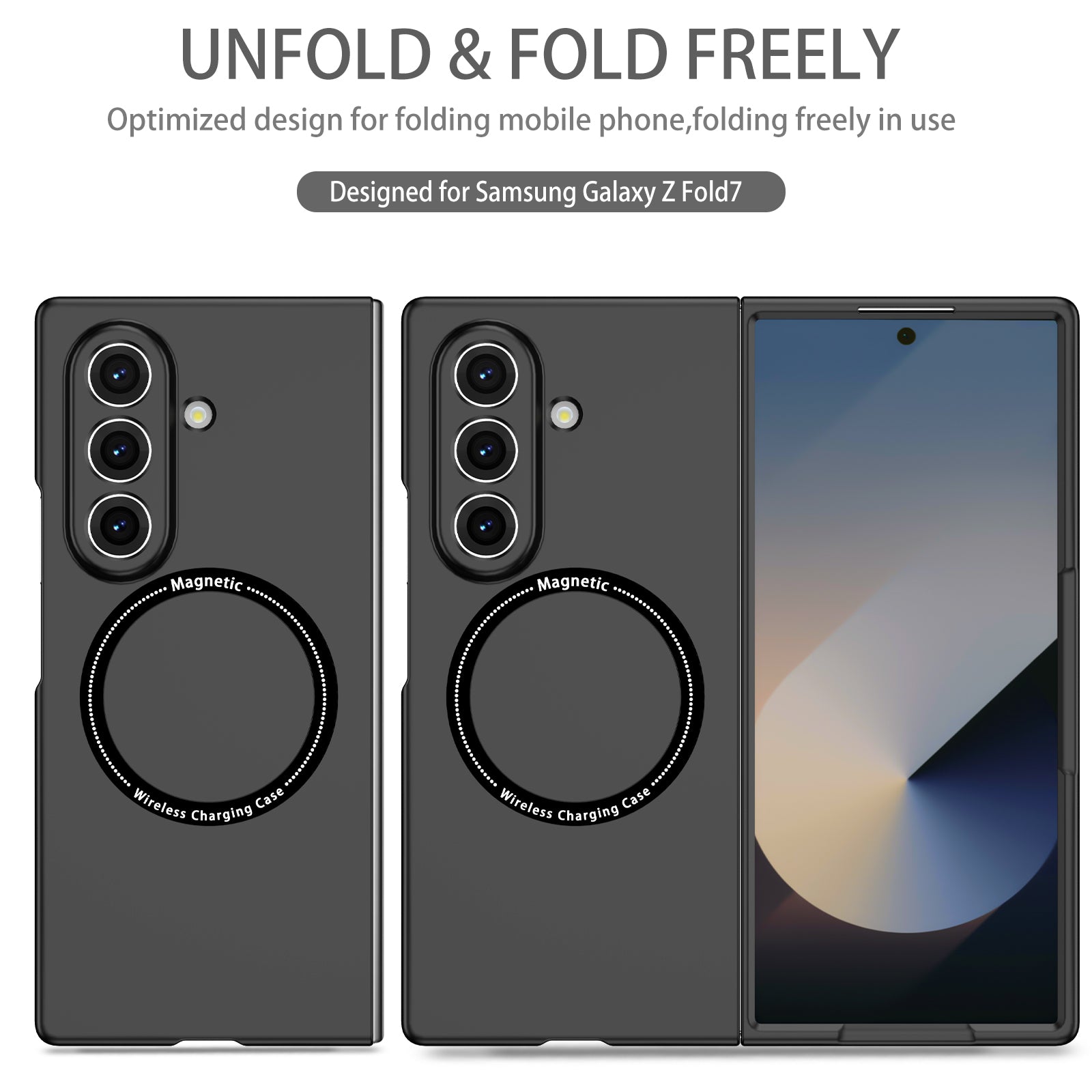 Samsung Galaxy Z Fold 8 Ultra Magnetic Ring Case [Black]