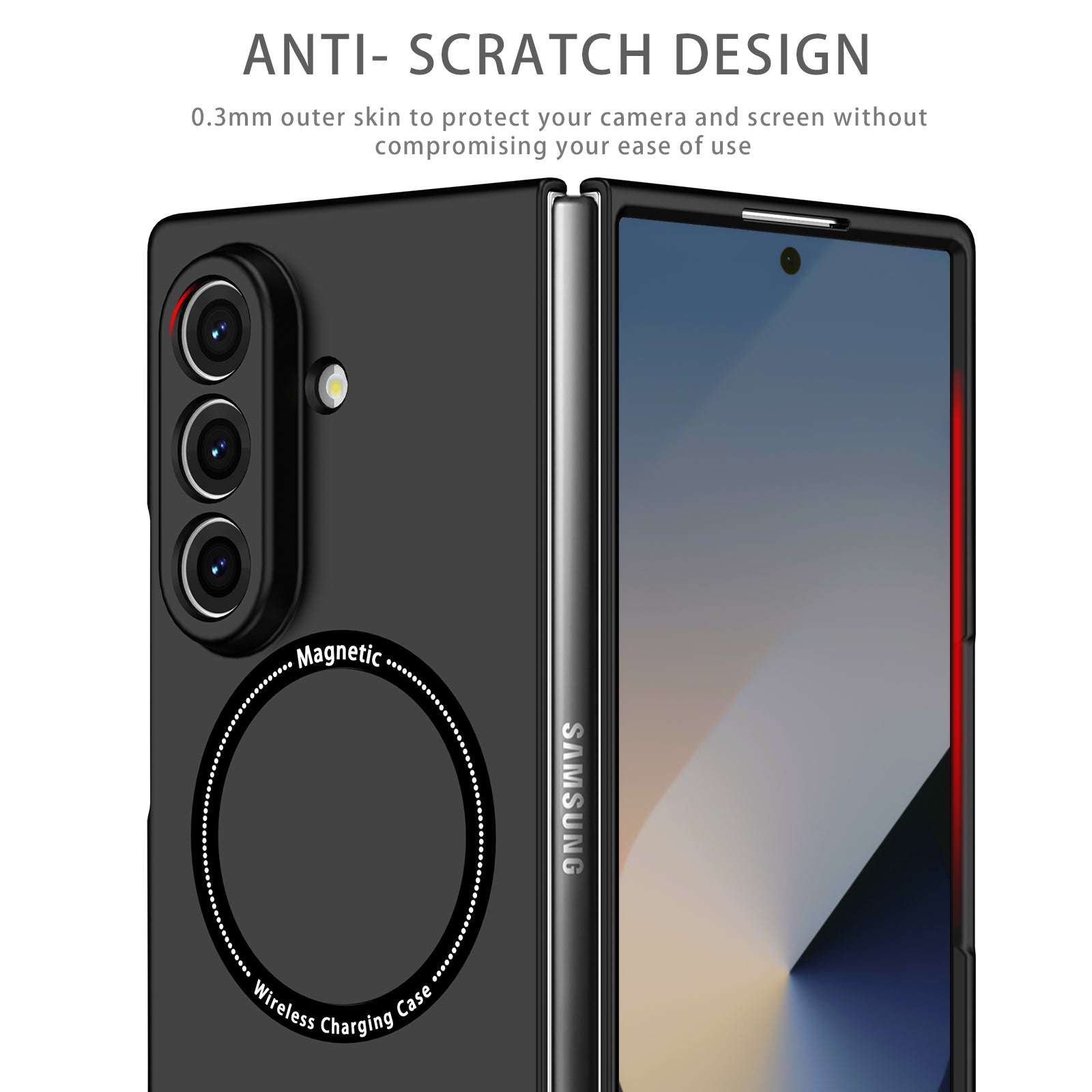 Samsung Galaxy Z Fold 8 Ultra Magnetic Ring Case [Black]
