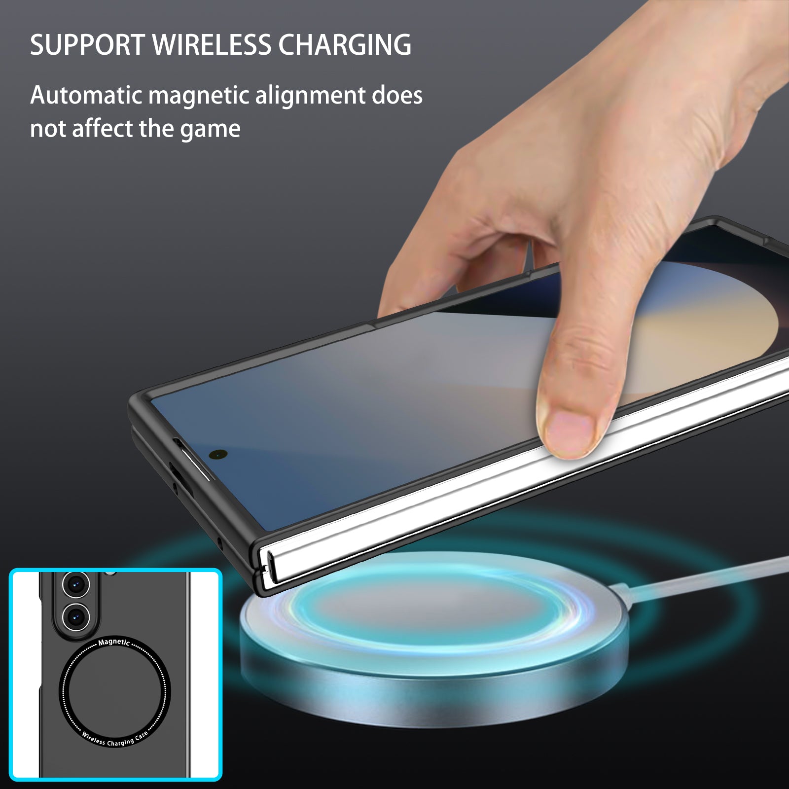 Samsung Galaxy Z Fold 8 Ultra Magnetic Ring Case [Black]