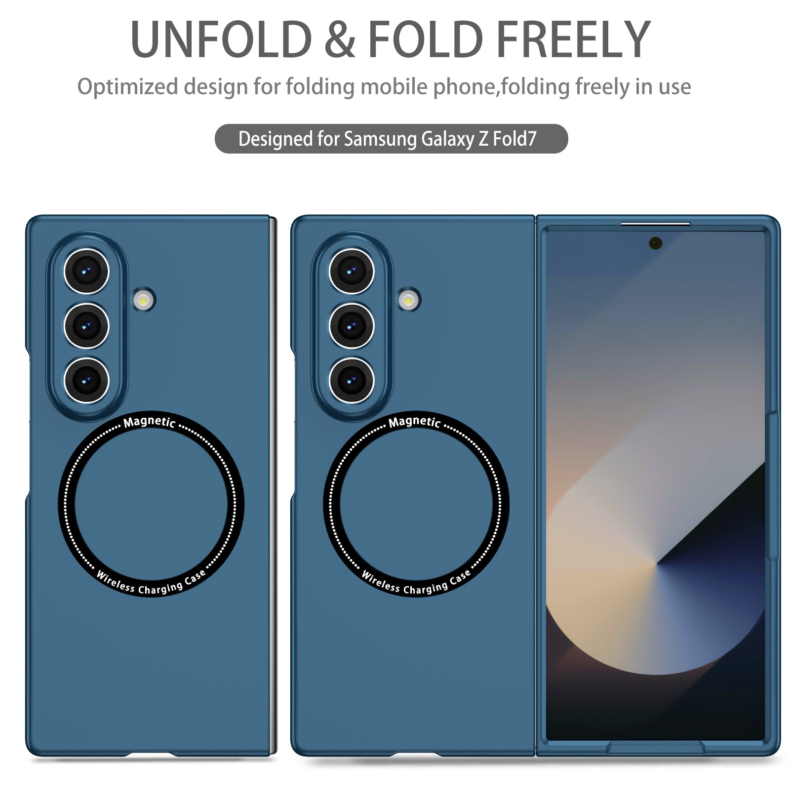 Samsung Galaxy Z Fold 8 Ultra Magnetic Ring Case [Navy]