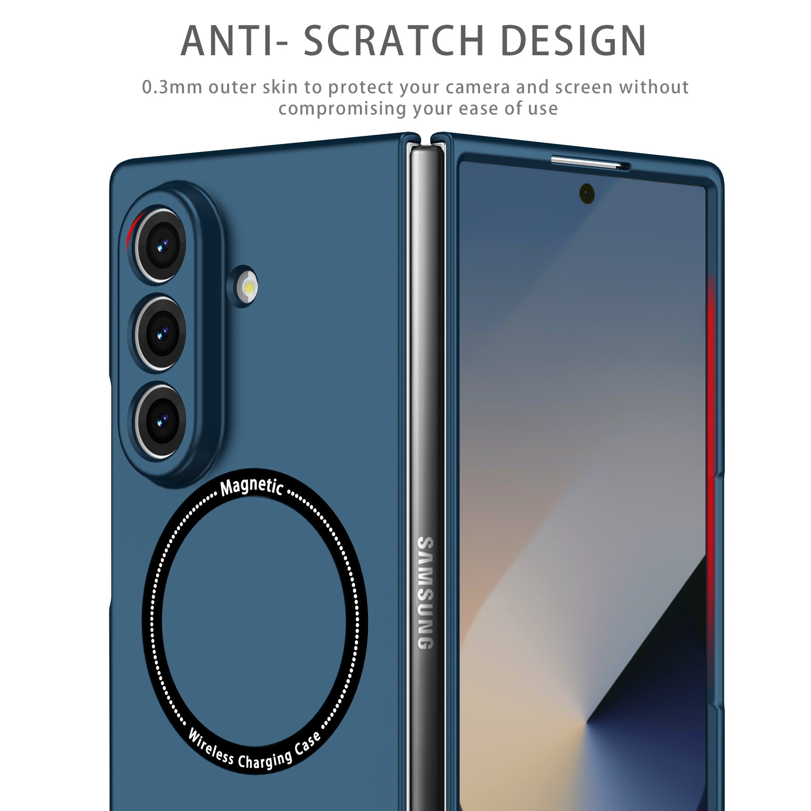Samsung Galaxy Z Fold 8 Ultra Magnetic Ring Case [Navy]