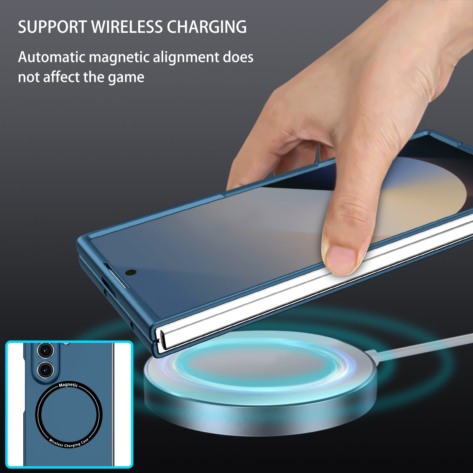Samsung Galaxy Z Fold 8 Ultra Magnetic Ring Case [Navy]