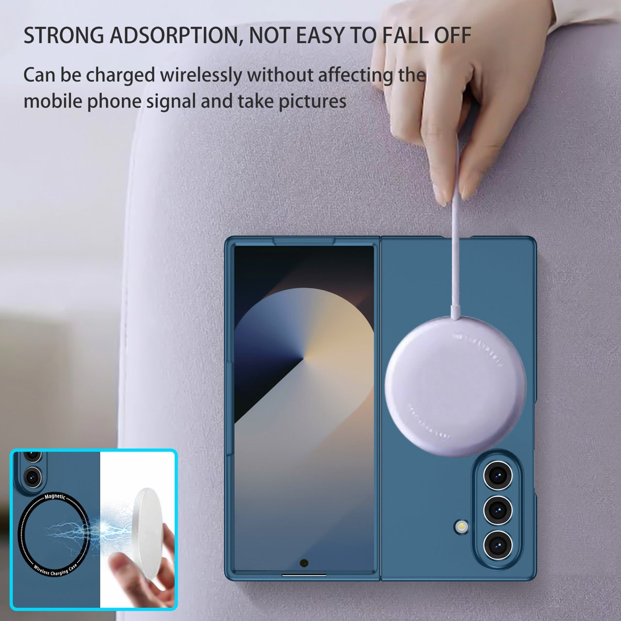 Samsung Galaxy Z Fold 8 Ultra Magnetic Ring Case [Navy]