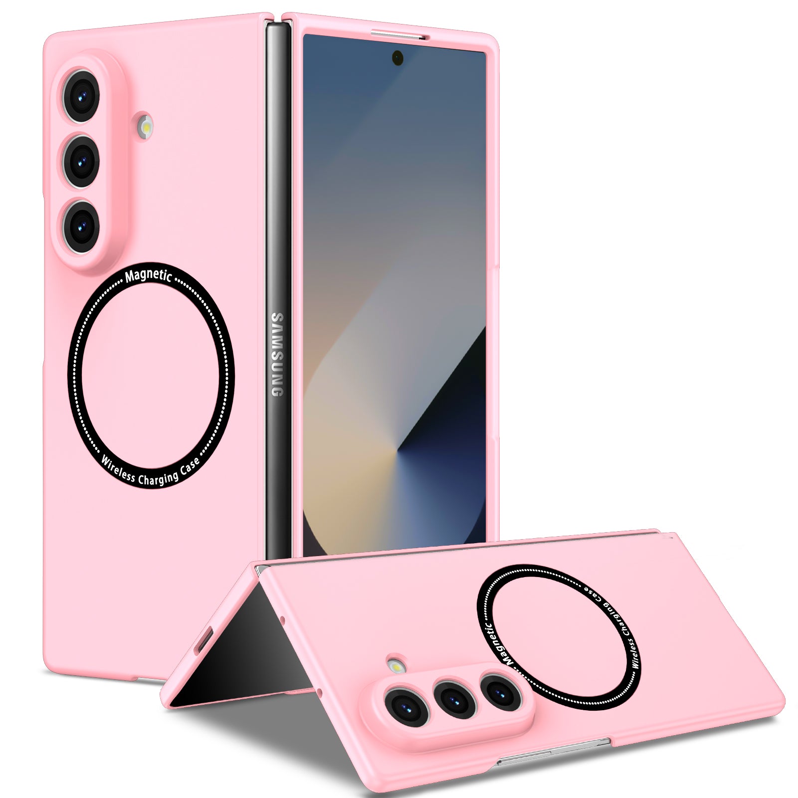 Samsung Galaxy Z Fold 8 Ultra Magnetic Ring Case [Pink]
