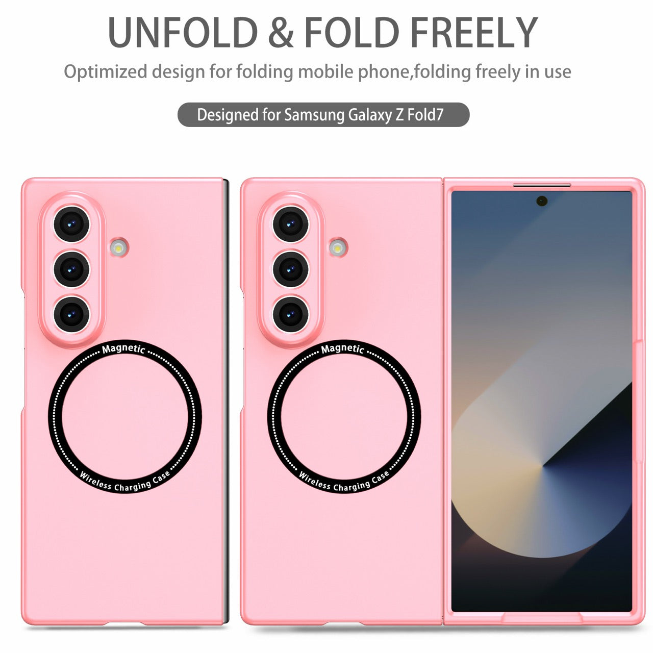 Samsung Galaxy Z Fold 8 Ultra Magnetic Ring Case [Pink]