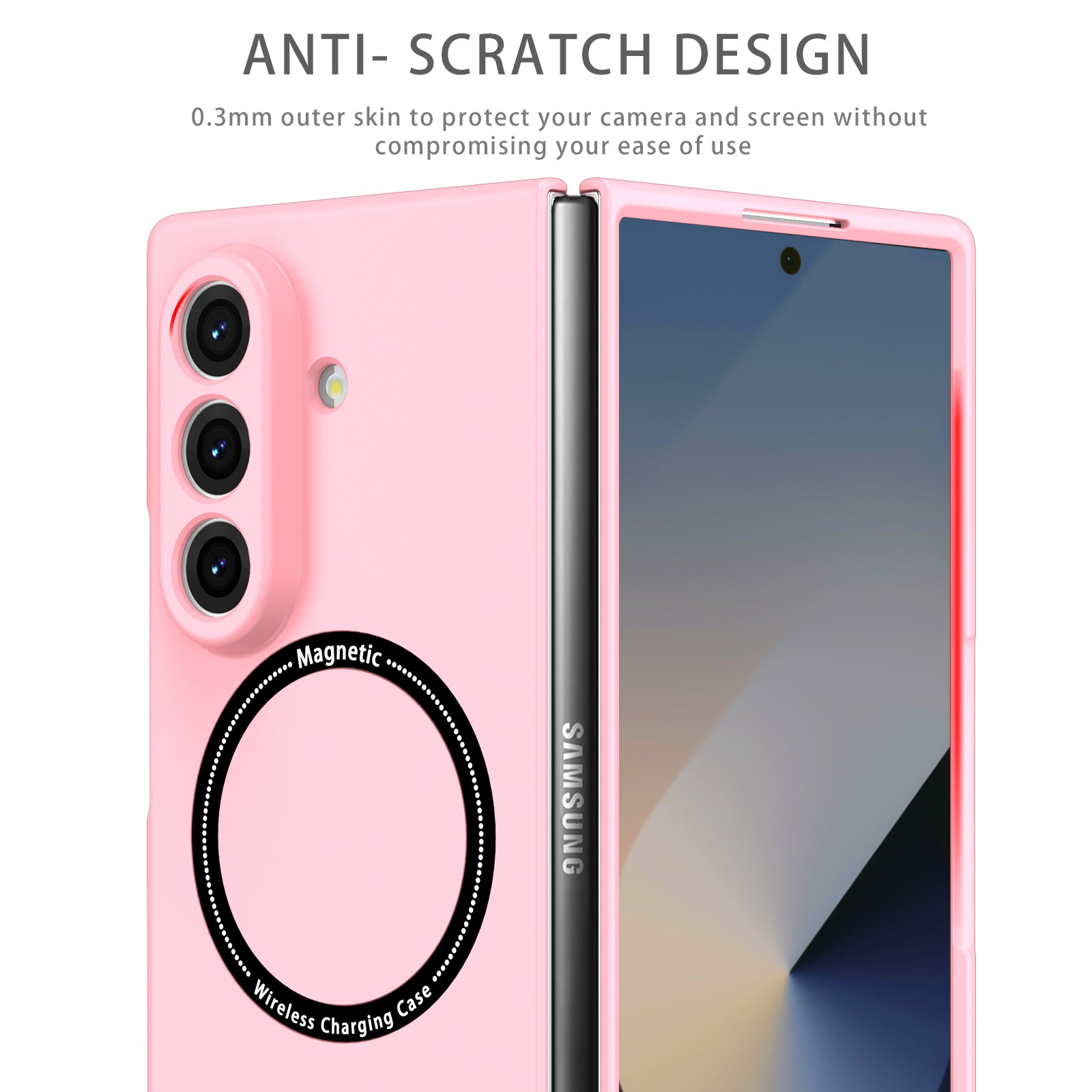 Samsung Galaxy Z Fold 8 Ultra Magnetic Ring Case [Pink]